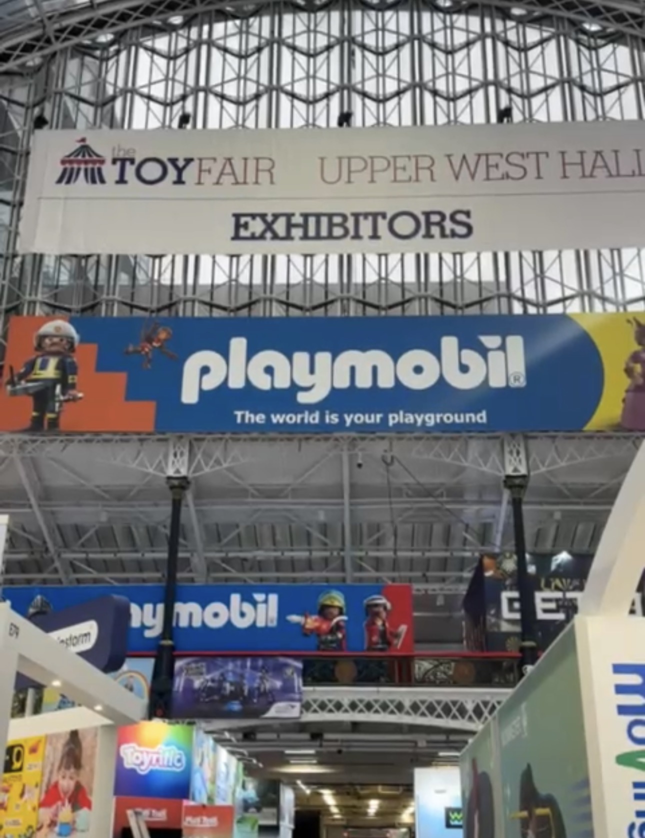 Arriving at the entrance ready to successfully deliver all item to the Toy Fair